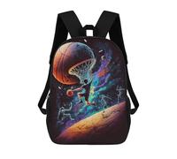 sinyumoney Sac À Dos 3D Pour Enfants Galactic Basketball Odyssey Sacs Imprimés Sac D'école Sac À Dos Léger Sac À Dos Tendance Et Amusant Pour Enfants 17inch