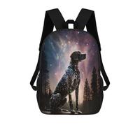 sinyumoney Sac À Dos 3D Pour Enfants Galactic Canine Majesty -5 Sacs Imprimés Sac D'école Sac À Dos Léger Sac À Dos Tendance Et Amusant Pour Enfants 17inch