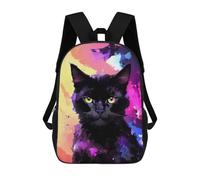 sinyumoney Sac À Dos 3D Pour Enfants Galactic Cat Portrait -1 Sacs Imprimés Sac D'école Sac À Dos Léger Sac À Dos Tendance Et Amusant Pour Enfants 17inch