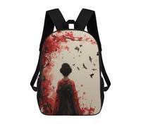 sinyumoney Sac À Dos 3D Pour Enfants Geisha Japanese Sacs Imprimés Sac D'école Sac À Dos Léger Sac À Dos Tendance Et Amusant Pour Enfants 17inch