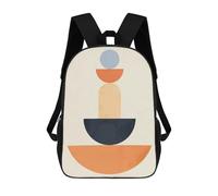 sinyumoney Sac À Dos 3D Pour Enfants Geometric Shapes Q Sacs Imprimés Sac D'école Sac À Dos Léger Sac À Dos Tendance Et Amusant Pour Enfants 17inch