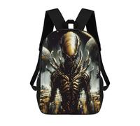sinyumoney Sac À Dos 3D Pour Enfants Golden Alien in Space Sacs Imprimés Sac D'école Sac À Dos Léger Sac À Dos Tendance Et Amusant Pour Enfants 17inch