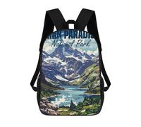 sinyumoney Sac À Dos 3D Pour Enfants Gran Paradiso Italy Sacs Imprimés Sac D'école Sac À Dos Léger Sac À Dos Tendance Et Amusant Pour Enfants 17inch