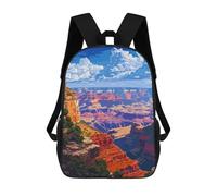 sinyumoney Sac À Dos 3D Pour Enfants Grand Canyon Pixel Art Sacs Imprimés Sac D'école Sac À Dos Léger Sac À Dos Tendance Et Amusant Pour Enfants 17inch