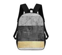 sinyumoney Sac À Dos 3D Pour Enfants Gray And Gold Art L Sacs Imprimés Sac D'école Sac À Dos Léger Sac À Dos Tendance Et Amusant Pour Enfants 17inch