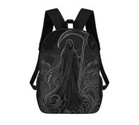 sinyumoney Sac À Dos 3D Pour Enfants Grim Reaper Sacs Imprimés Sac D'école Sac À Dos Léger Sac À Dos Tendance Et Amusant Pour Enfants 17inch