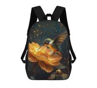 sinyumoney Sac À Dos 3D Pour Enfants Hummingbird And Flower Sacs Imprimés Sac D'école Sac À Dos Léger Sac À Dos Tendance Et Amusant Pour Enfants 17inch