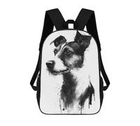 sinyumoney Sac À Dos 3D Pour Enfants Jack Russel Terrier Ink Sacs Imprimés Sac D'école Sac À Dos Léger Sac À Dos Tendance Et Amusant Pour Enfants 17inch