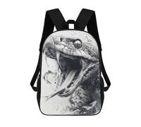 sinyumoney Sac À Dos 3D Pour Enfants King Cobra Sacs Imprimés Sac D'école Sac À Dos Léger Sac À Dos Tendance Et Amusant Pour Enfants 17inch