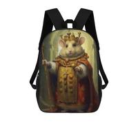 sinyumoney Sac À Dos 3D Pour Enfants King Hamster Sacs Imprimés Sac D'école Sac À Dos Léger Sac À Dos Tendance Et Amusant Pour Enfants 17inch