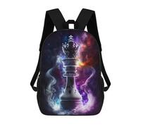 sinyumoney Sac À Dos 3D Pour Enfants King in Space Chess Sacs Imprimés Sac D'école Sac À Dos Léger Sac À Dos Tendance Et Amusant Pour Enfants 17inch