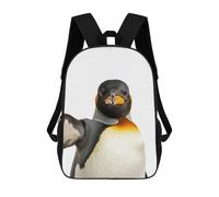 sinyumoney Sac À Dos 3D Pour Enfants King Penguin Selfie Sacs Imprimés Sac D'école Sac À Dos Léger Sac À Dos Tendance Et Amusant Pour Enfants 17inch