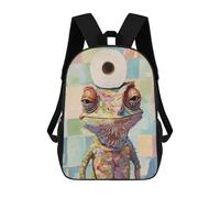 sinyumoney Sac À Dos 3D Pour Enfants Lizard with Toilet Paper Sacs Imprimés Sac D'école Sac À Dos Léger Sac À Dos Tendance Et Amusant Pour Enfants 17inch