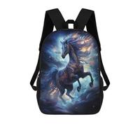 sinyumoney Sac À Dos 3D Pour Enfants Magic Space Horse Sacs Imprimés Sac D'école Sac À Dos Léger Sac À Dos Tendance Et Amusant Pour Enfants 17inch