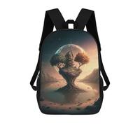 sinyumoney Sac À Dos 3D Pour Enfants Moonlit Treehouse Fantasy Sacs Imprimés Sac D'école Sac À Dos Léger Sac À Dos Tendance Et Amusant Pour Enfants 17inch