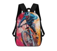 sinyumoney Sac À Dos 3D Pour Enfants Mountain Biker in Action Sacs Imprimés Sac D'école Sac À Dos Léger Sac À Dos Tendance Et Amusant Pour Enfants 17inch