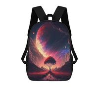 sinyumoney Sac À Dos 3D Pour Enfants Mystical Cosmic Landscape -3 Sacs Imprimés Sac D'école Sac À Dos Léger Sac À Dos Tendance Et Amusant Pour Enfants 17inch