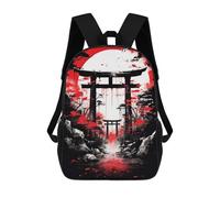 sinyumoney Sac À Dos 3D Pour Enfants Mystical Japanese Gate Sacs Imprimés Sac D'école Sac À Dos Léger Sac À Dos Tendance Et Amusant Pour Enfants 17inch