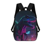 sinyumoney Sac À Dos 3D Pour Enfants Neon Dinosaur Cityscape Sacs Imprimés Sac D'école Sac À Dos Léger Sac À Dos Tendance Et Amusant Pour Enfants 17inch