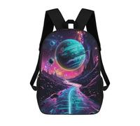 sinyumoney Sac À Dos 3D Pour Enfants Neon Road Alien World Sacs Imprimés Sac D'école Sac À Dos Léger Sac À Dos Tendance Et Amusant Pour Enfants 17inch