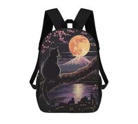 sinyumoney Sac À Dos 3D Pour Enfants Night In Japan Sacs Imprimés Sac D'école Sac À Dos Léger Sac À Dos Tendance Et Amusant Pour Enfants 17inch