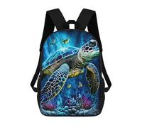 sinyumoney Sac À Dos 3D Pour Enfants Ocean Turtle Sacs Imprimés Sac D'école Sac À Dos Léger Sac À Dos Tendance Et Amusant Pour Enfants 17inch