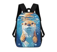sinyumoney Sac À Dos 3D Pour Enfants Otter Swimming Underwater Illustration Sacs Imprimés Sac D'école Sac À Dos Léger Sac À Dos Tendance Et Amusant Pour Enfants 17inch