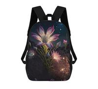 sinyumoney Sac À Dos 3D Pour Enfants Pink And White Lily Flower Sacs Imprimés Sac D'école Sac À Dos Léger Sac À Dos Tendance Et Amusant Pour Enfants 17inch