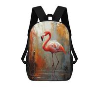 sinyumoney Sac À Dos 3D Pour Enfants Pink Flamingo Painting Sacs Imprimés Sac D'école Sac À Dos Léger Sac À Dos Tendance Et Amusant Pour Enfants 17inch