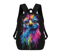 sinyumoney Sac À Dos 3D Pour Enfants Pop Art Rainbow Silkie Chi Sacs Imprimés Sac D'école Sac À Dos Léger Sac À Dos Tendance Et Amusant Pour Enfants 17inch