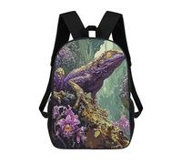 sinyumoney Sac À Dos 3D Pour Enfants Purple Alien Monster Sacs Imprimés Sac D'école Sac À Dos Léger Sac À Dos Tendance Et Amusant Pour Enfants 17inch