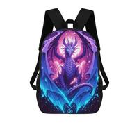 sinyumoney Sac À Dos 3D Pour Enfants Purple Dragon with Wings Sacs Imprimés Sac D'école Sac À Dos Léger Sac À Dos Tendance Et Amusant Pour Enfants 17inch