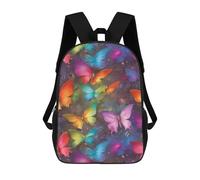 sinyumoney Sac À Dos 3D Pour Enfants Rainbow Butterfly Pattern Sacs Imprimés Sac D'école Sac À Dos Léger Sac À Dos Tendance Et Amusant Pour Enfants 17inch