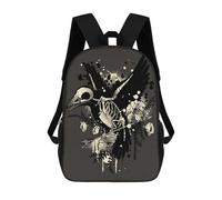 sinyumoney Sac À Dos 3D Pour Enfants Raven Bones Sacs Imprimés Sac D'école Sac À Dos Léger Sac À Dos Tendance Et Amusant Pour Enfants 17inch