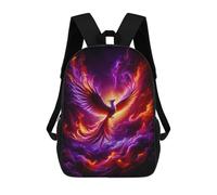 sinyumoney Sac À Dos 3D Pour Enfants Red And Purple Phoenix Sacs Imprimés Sac D'école Sac À Dos Léger Sac À Dos Tendance Et Amusant Pour Enfants 17inch