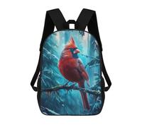 sinyumoney Sac À Dos 3D Pour Enfants Red Cardinal Bird Sacs Imprimés Sac D'école Sac À Dos Léger Sac À Dos Tendance Et Amusant Pour Enfants 17inch