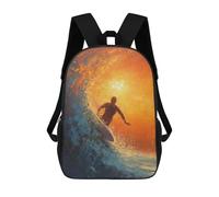sinyumoney Sac À Dos 3D Pour Enfants Riding The Waves Sacs Imprimés Sac D'école Sac À Dos Léger Sac À Dos Tendance Et Amusant Pour Enfants 17inch