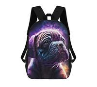 sinyumoney Sac à dos 3D pour enfants, sac à dos d'école, sac d'école motif chat d'Halloween, sac d'école 3D pour garçons, élèves du primaire et du collège, Espace pour bébé chien, 17"