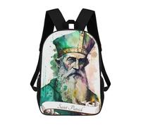 sinyumoney Sac À Dos 3D Pour Enfants Saint Patrick Christian Sacs Imprimés Sac D'école Sac À Dos Léger Sac À Dos Tendance Et Amusant Pour Enfants 17inch