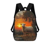 sinyumoney Sac À Dos 3D Pour Enfants Sheep at Sunset Sacs Imprimés Sac D'école Sac À Dos Léger Sac À Dos Tendance Et Amusant Pour Enfants 17inch