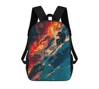 sinyumoney Sac À Dos 3D Pour Enfants Skier In A Snowy Mountain Sacs Imprimés Sac D'école Sac À Dos Léger Sac À Dos Tendance Et Amusant Pour Enfants 17inch