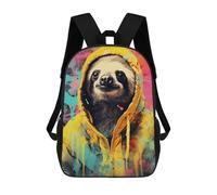 sinyumoney Sac À Dos 3D Pour Enfants Sloth in Hoodie Sacs Imprimés Sac D'école Sac À Dos Léger Sac À Dos Tendance Et Amusant Pour Enfants 17inch