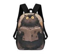 sinyumoney Sac À Dos 3D Pour Enfants Surprised Cat Reading Newspaper Sacs Imprimés Sac D'école Sac À Dos Léger Sac À Dos Tendance Et Amusant Pour Enfants 17inch