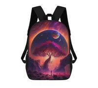 sinyumoney Sac À Dos 3D Pour Enfants The Cosmic Arboreal Sacs Imprimés Sac D'école Sac À Dos Léger Sac À Dos Tendance Et Amusant Pour Enfants 17inch