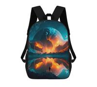 sinyumoney Sac À Dos 3D Pour Enfants The Lake Sacs Imprimés Sac D'école Sac À Dos Léger Sac À Dos Tendance Et Amusant Pour Enfants 17inch