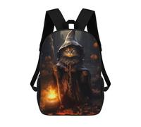sinyumoney Sac À Dos 3D Pour Enfants The Witch Cat Sacs Imprimés Sac D'école Sac À Dos Léger Sac À Dos Tendance Et Amusant Pour Enfants 17inch