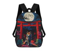 sinyumoney Sac À Dos 3D Pour Enfants The Wolf Sits in Front of Sacs Imprimés Sac D'école Sac À Dos Léger Sac À Dos Tendance Et Amusant Pour Enfants 17inch