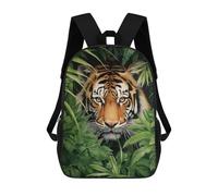 sinyumoney Sac À Dos 3D Pour Enfants Tiger In The Jungle Sacs Imprimés Sac D'école Sac À Dos Léger Sac À Dos Tendance Et Amusant Pour Enfants 17inch
