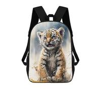 sinyumoney Sac À Dos 3D Pour Enfants Tiger Watercolor Drawing Sacs Imprimés Sac D'école Sac À Dos Léger Sac À Dos Tendance Et Amusant Pour Enfants 17inch