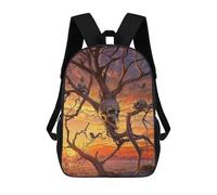 sinyumoney Sac À Dos 3D Pour Enfants Tree Branch Skull Animals Sacs Imprimés Sac D'école Sac À Dos Léger Sac À Dos Tendance Et Amusant Pour Enfants 17inch